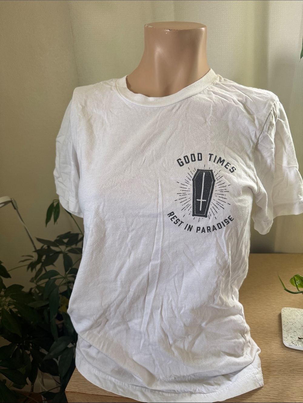 Good Times "Rest in Paradise" Graphic Short Sleeve Tee - White